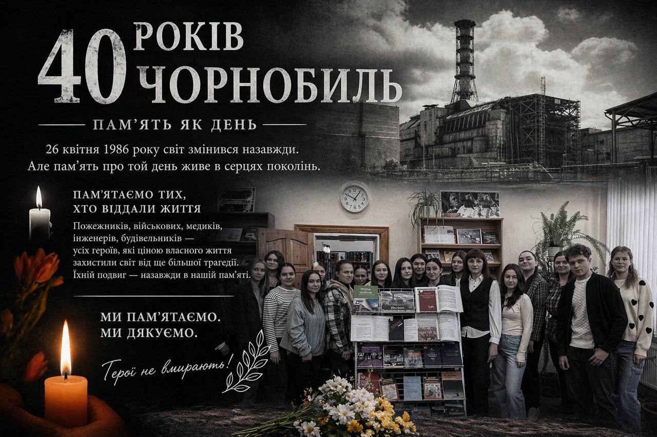 26 квітня – День памʼяті Чорнобильської катастрофи